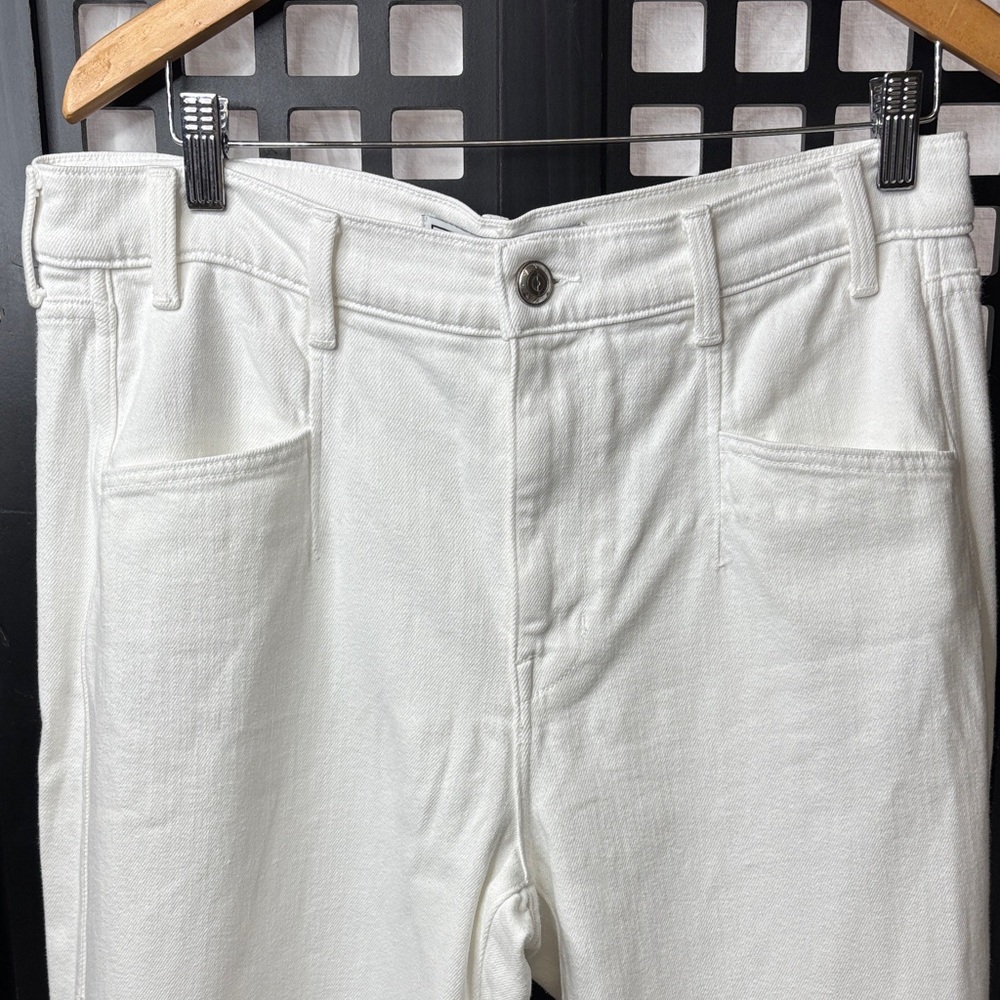 🤍 AYR The Beat High Waist Straight Jeans Women 32 White Denim 🤍 - Picture 6 of 16